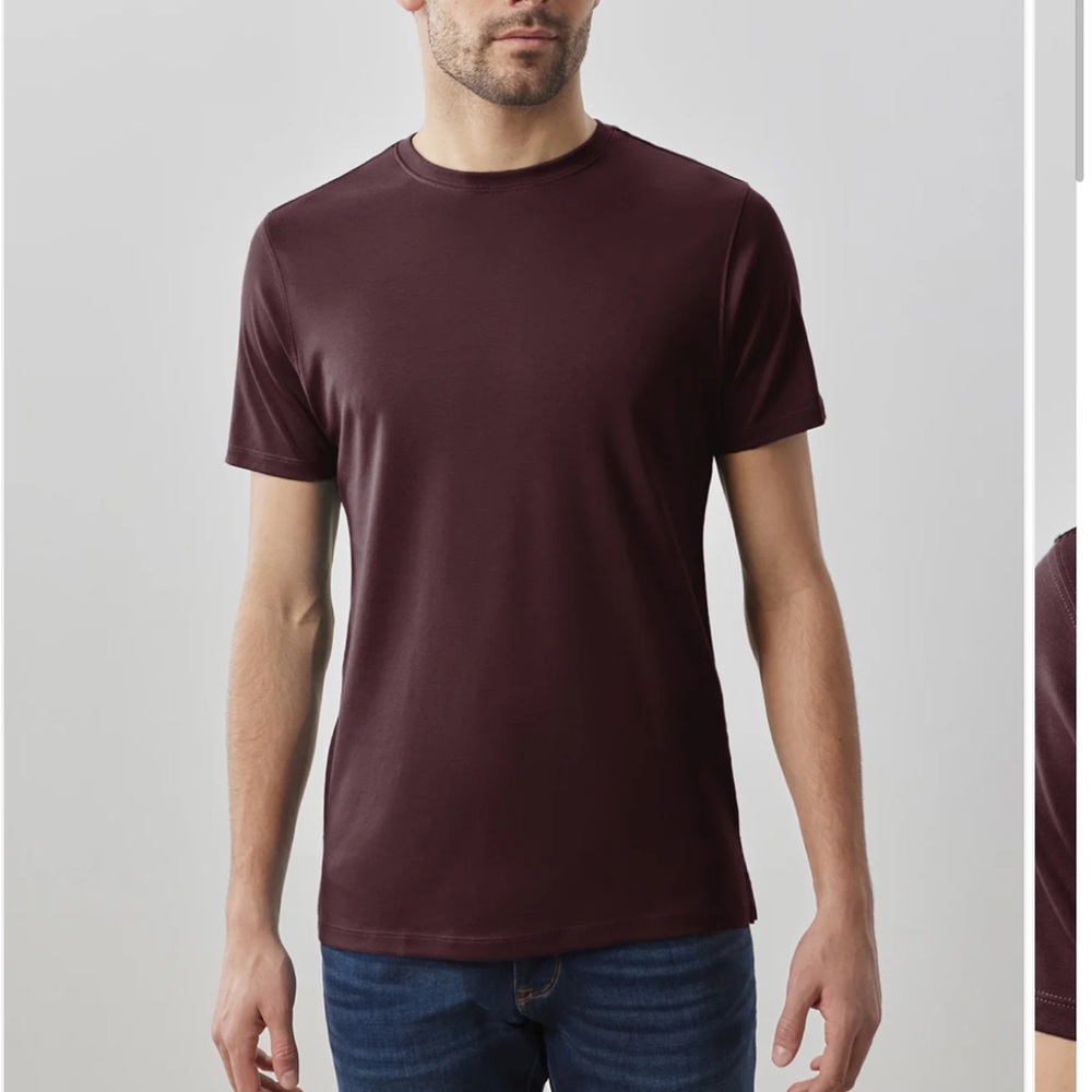 The Barakett Tee in Deep Bordeaux - Size M